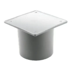 TUBOHOGAR – PORTA REJILLA CON TAPA CIEGA DE ACERO INOXIDABLE 12×12 Ø 110